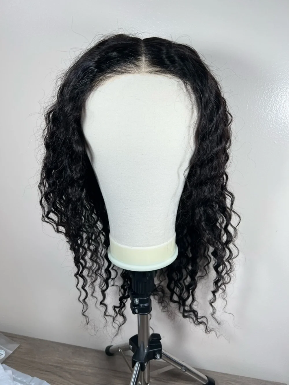 Deep Wave Human Hair Pre Cut Lace Front 20 Inch Wig